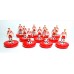 Subbuteo Andrew Table Soccer Denmark 1992 European Champions away kit on classic Hasbro bases